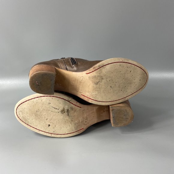 Otisopse Handmade in Italy Brown Leather Ankle Boots, Size 39 - Picture 8 of 12